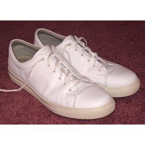Kenneth Cole Men’s White Leather Tennis Shoes Size 10.5 Pre Owned